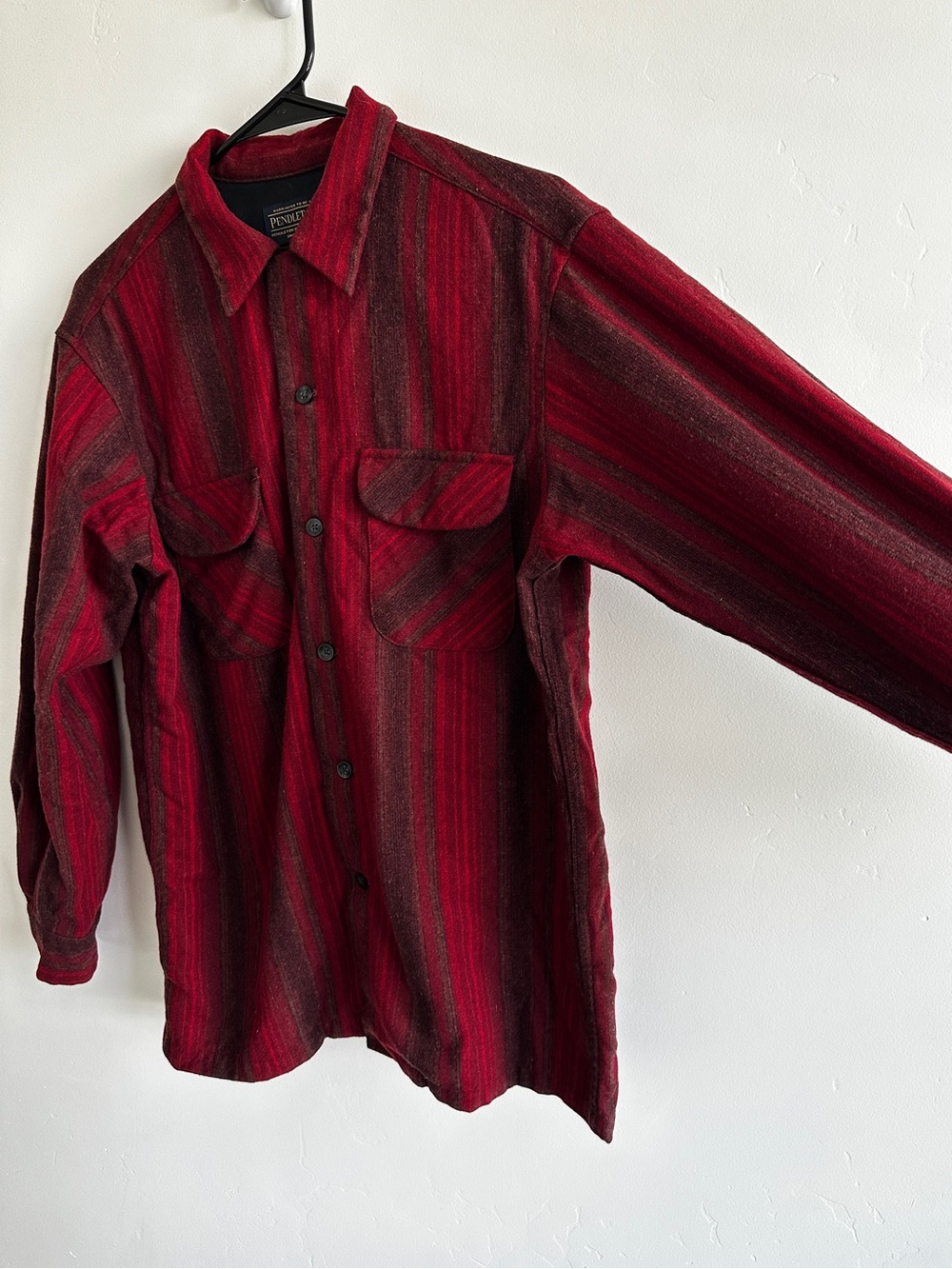 Pendleton Men’s Wool Board Shirt Button Up Red Plaid Size Small - Picture 3 of 9